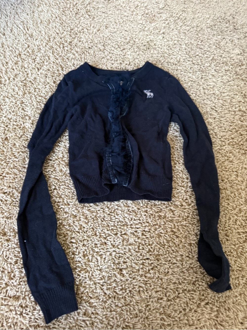 vintage abercrombie and fitch girls black sweater